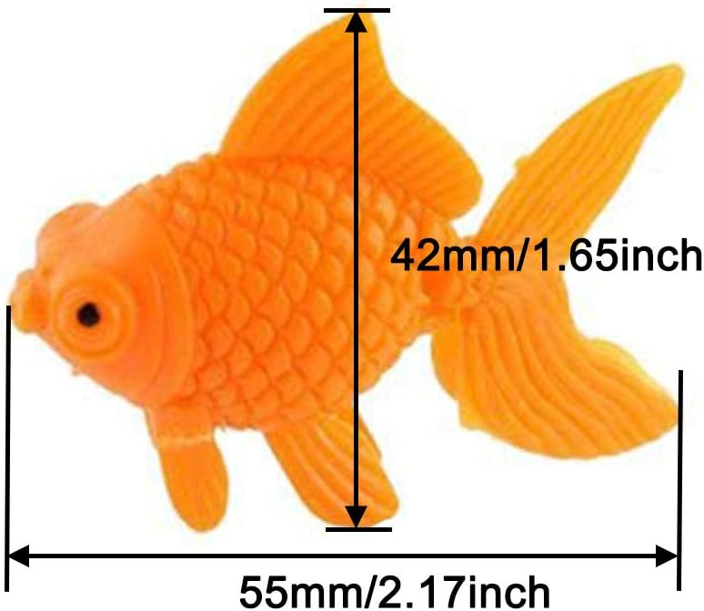 XMHF Aquarium Fish Bowl Tank Artificial Floating Plastic Orange Decor Goldfish Ornament Fish Tank Decoration 10PCS