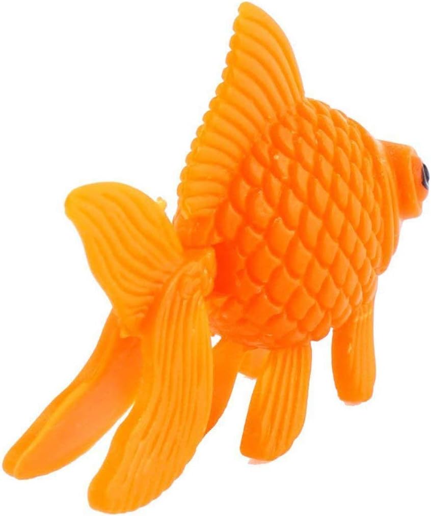 XMHF Aquarium Fish Bowl Tank Artificial Floating Plastic Orange Decor Goldfish Ornament Fish Tank Decoration 10PCS