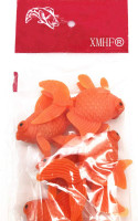 XMHF Aquarium Fish Bowl Tank Artificial Floating Plastic Orange Decor Goldfish Ornament Fish Tank Decoration 10PCS