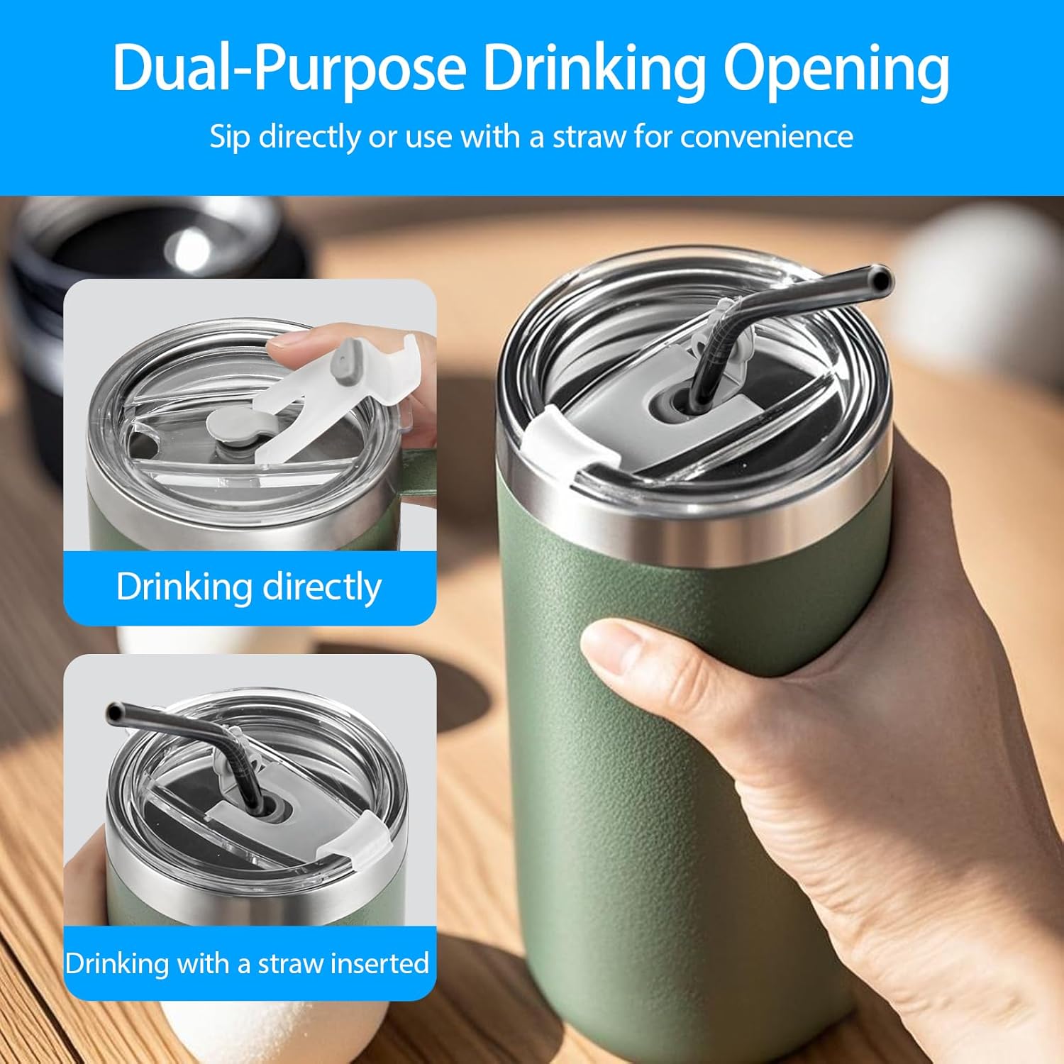 Replacement Lid Compatible with Stanley Camp Mug 24 oz, Spill Proof Mug Cup Lids with Sealing Silicone Ring, BPA-Free, Dishwasher Safe for Drinking Cup Cover, Clear
