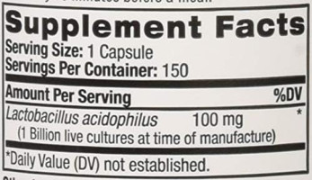Natrol Acidophilus Probiotic - 100 mg - 150 Capsules (Pack of 12)