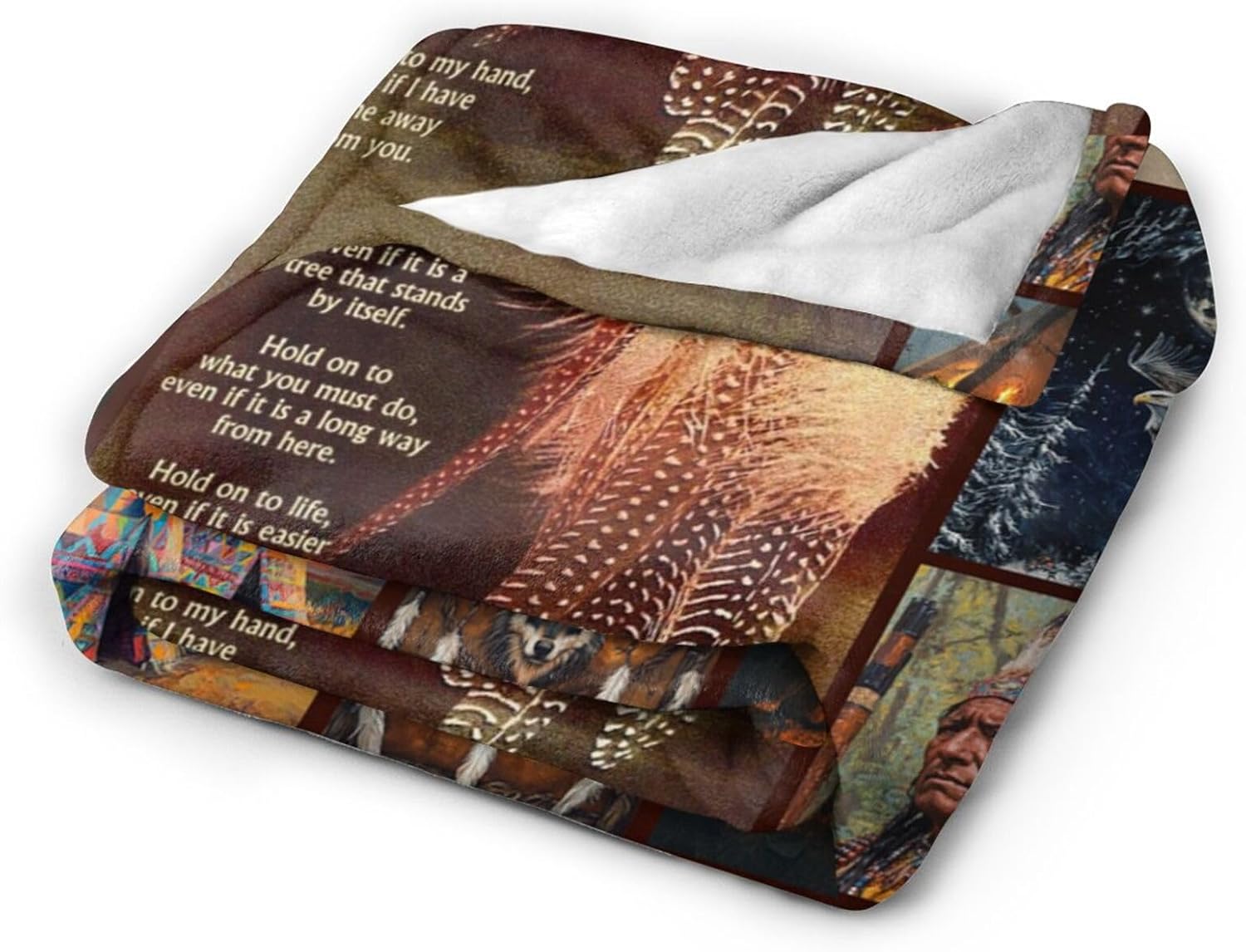 Native Indian Throw Blanket Native American Gifts for Boys Girls Women Men Plush Cozy Flannel Fleece Fuzzy Party Blankets 50