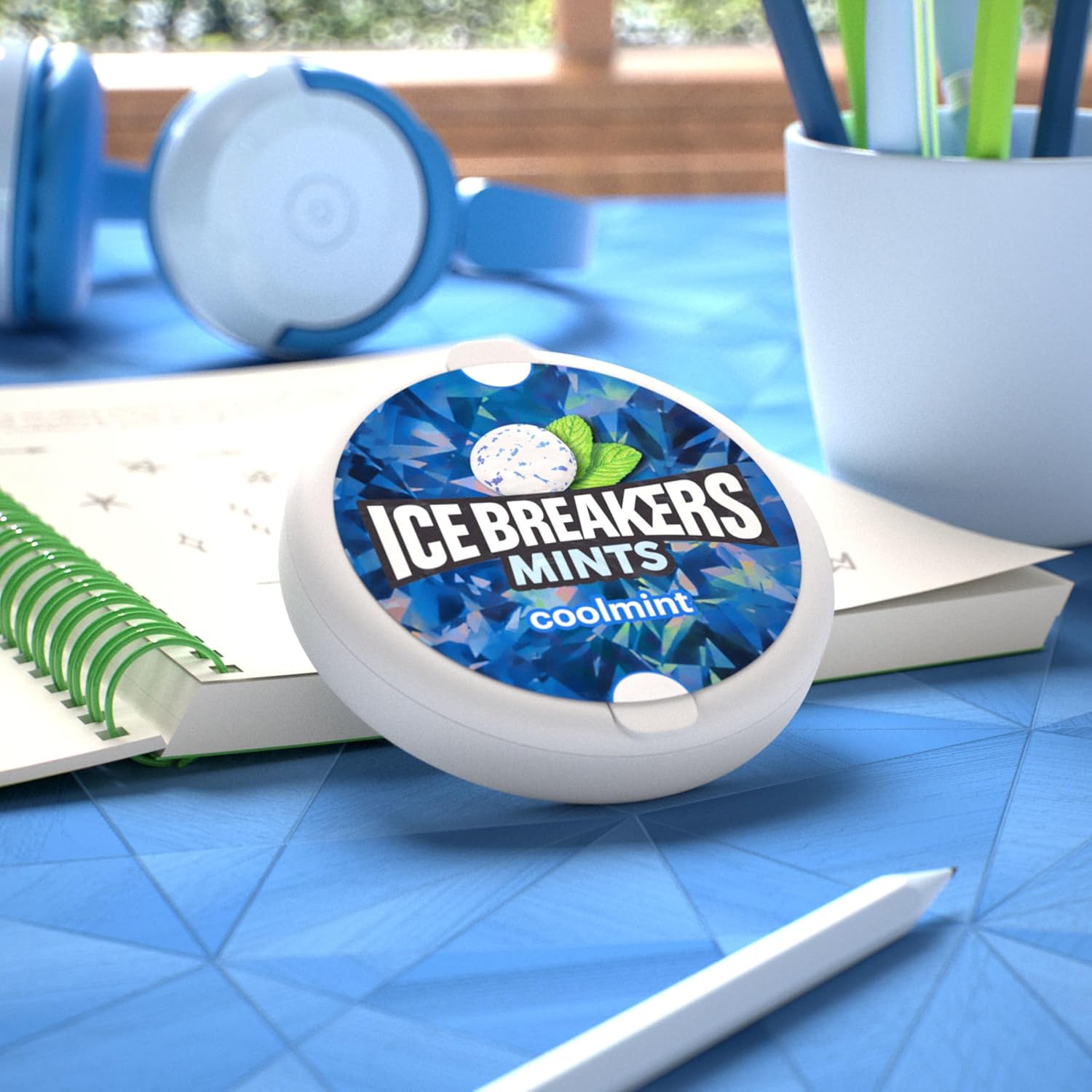 ICE BREAKERS Coolmint Sugar Free Mints Tins, 1.5 oz (8 Count) Coolmint 1.5 Ounce (Pack of 8)