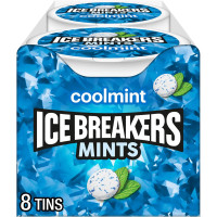ICE BREAKERS Coolmint Sugar Free Mints Tins, 1.5 oz (8 Count) Coolmint 1.5 Ounce (Pack of 8)