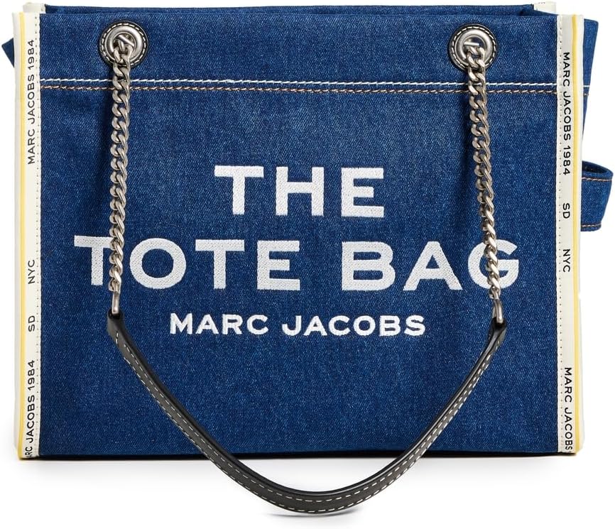Marc Jacobs The Denim Chain Medium Tote Bag One Size Dark Wash