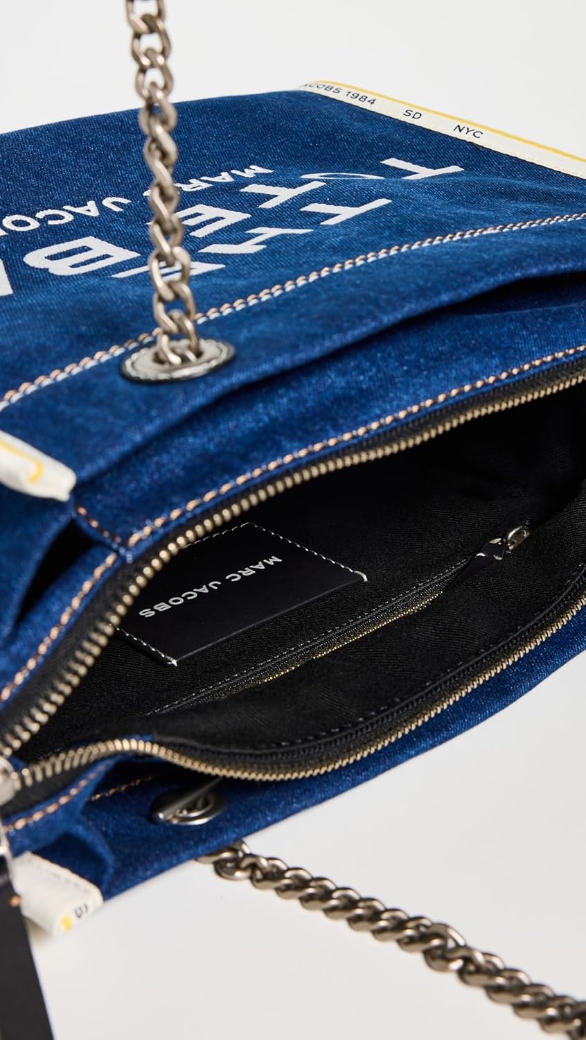 Marc Jacobs The Denim Chain Medium Tote Bag One Size Dark Wash