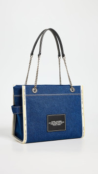Marc Jacobs The Denim Chain Medium Tote Bag One Size Dark Wash