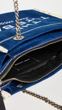 Marc Jacobs The Denim Chain Medium Tote Bag One Size Dark Wash