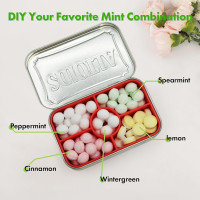 4-Pack Tin Organizer Inserts Compatible with Altoids 1.76oz Mint Tins – Ideal Dividers for Personal Essentials, Travel Storage of Pills, Jewelry, Art Supplies, or Fishing Gear (Assorted Colors)