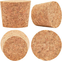 Juvale Tapered Cork Stoppers - 20 Pack Size 16, Brown, 1.1 in H x 1.34 in Top x 1 in Bottom - Wine Bottle Stoppers, DIY Projects & Beer Bottle Corks