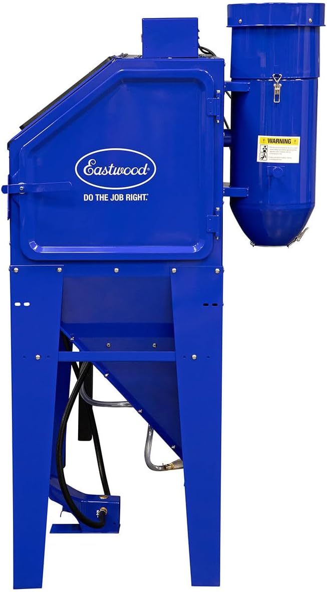Eastwood B120 Sand Blasting Cabinet Kit | Heavy Duty Steel Sand Blaster Media Cabinet for Paint Removal, Metal Restoration, Rust Removal, Sandblasting | Holds Up to 150 Lbs of Abrasive Media