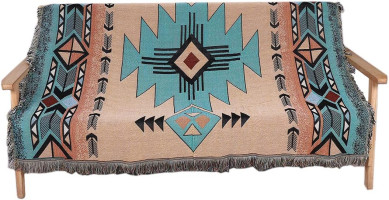 Hopstar Aztec Throw Blanket Navajo Indian Blankets and Throws Boho Western Decor Couch Cover Blanket for Bed Sofa Living Room Beach Travel 51
