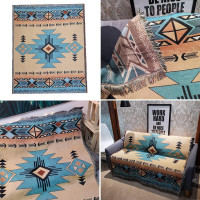 Hopstar Aztec Throw Blanket Navajo Indian Blankets and Throws Boho Western Decor Couch Cover Blanket for Bed Sofa Living Room Beach Travel 51