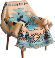 Hopstar Aztec Throw Blanket Navajo Indian Blankets and Throws Boho Western Decor Couch Cover Blanket for Bed Sofa Living Room Beach Travel 51