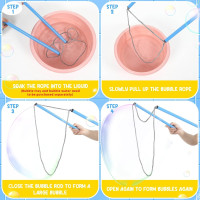 Meooeck Giant Bubble Wands Big Bubble Maker for Outdoor Bubble Toys for Adults Boys Girls Birthday Party Favors Lawn Park Beach Summer Birthday Party Favors Outdoor Activities(16 Pcs)