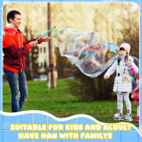 Meooeck Giant Bubble Wands Big Bubble Maker for Outdoor Bubble Toys for Adults Boys Girls Birthday Party Favors Lawn Park Beach Summer Birthday Party Favors Outdoor Activities(16 Pcs)