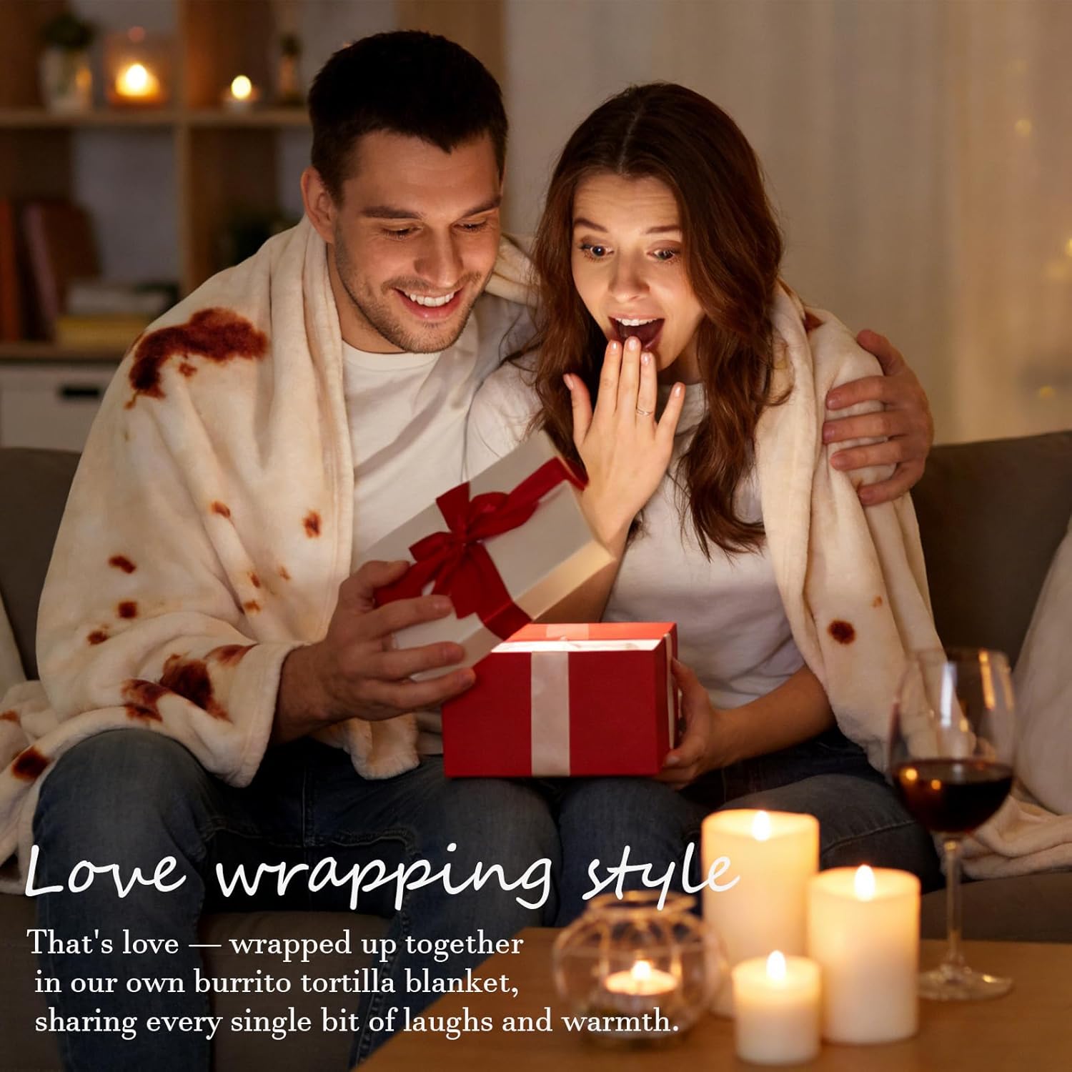 SeaRoomy Burritos Tortilla Blanket, Realistic Food Wrap Blanket Double Sided, Novelty Funny Tortilla Round Soft Blankets (Beige, 47 inches) Beige 47 inches