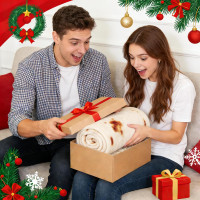 SeaRoomy Burritos Tortilla Blanket, Realistic Food Wrap Blanket Double Sided, Novelty Funny Tortilla Round Soft Blankets (Beige, 47 inches) Beige 47 inches