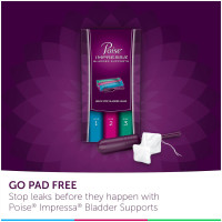 Poise Incontinence Pads, Maximum Absorbency, Long, 12 Count (6 Cases)