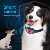 DogRook Rechargeable Dog Bark Collar - No Shock Dog Training Smart Collar - Beep & Vibration Stop Barking Dog Devices - No Bark Collar - Martingale Collars for Large Dog, Medium & Small - 12-110 lbs Pink