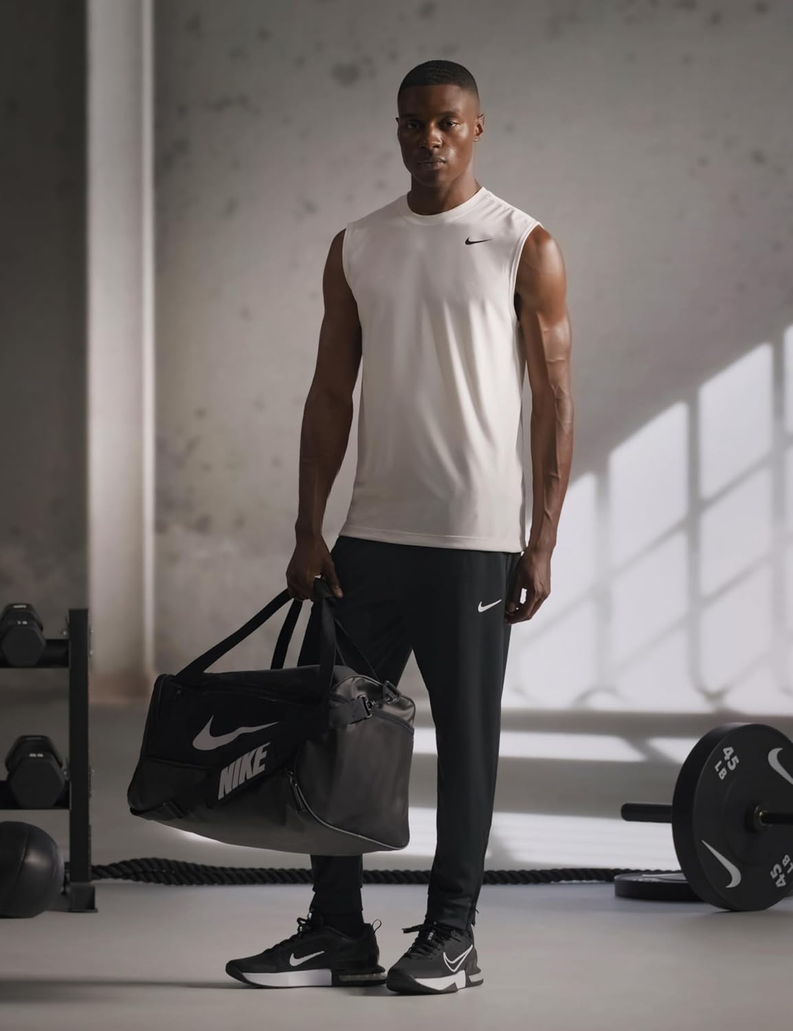 Nike Unisex Adult Brasilia 9.5 Training Duffel Bag Medium Black/Black/White