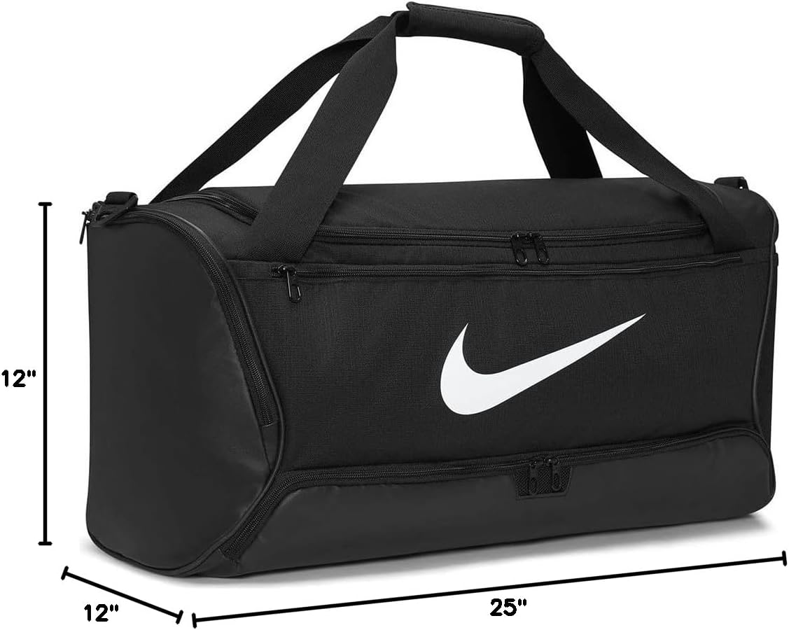 Nike Unisex Adult Brasilia 9.5 Training Duffel Bag Medium Black/Black/White