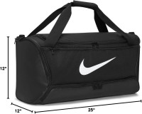 Nike Unisex Adult Brasilia 9.5 Training Duffel Bag Medium Black/Black/White