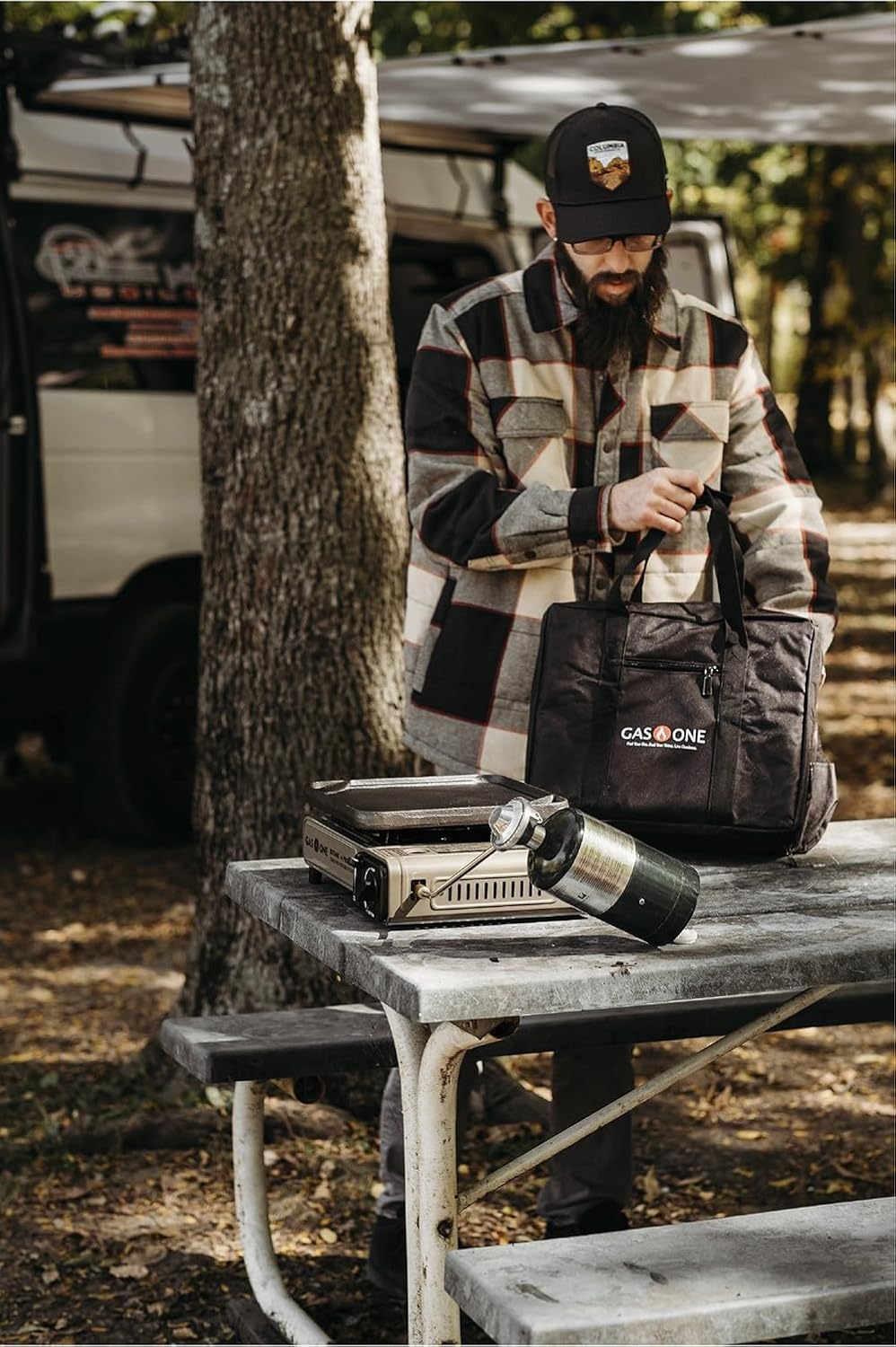 Gas One GS-3400P Propane or Butane Stove Dual Fuel Stove Portable Camping Stove - Patented - with Carrying Case Great for Emergency Preparedness Kit