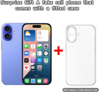 Dummy Fake Phone Model, Looks Like The RealPhone Compatible withPhone 16 Pro Max, for Cellphone Store Display or Send a ToyPhone for Kids (16,Ultramarine,The Screen is Printed with Patterns)