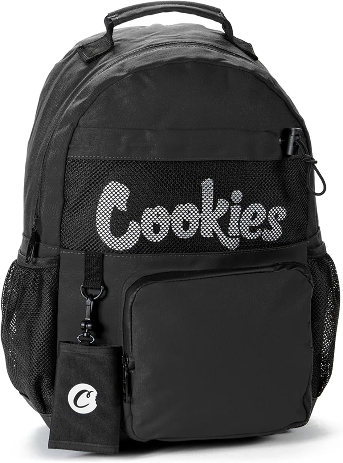 COOKIES Stasher Smell Proof Backpack – Large Odorless Travel Backpack for Men & Women, Carry-On Personal Item, Spacious Bag 20.4L - Black