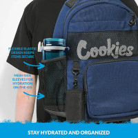COOKIES Stasher Smell Proof Backpack – Large Odorless Travel Backpack for Men & Women, Carry-On Personal Item, Spacious Bag 20.4L - Black