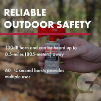 SABRE Frontiersman MAX 9.2 oz. Bear & Mountain Lion Attack Deterrent, Up to 40 ft Range, Contains 2% Major Capsaicinoids + Frontiersman Bear Horn (FBH-LT-AMZ) Kit, Glow-in-The-Dark Safety