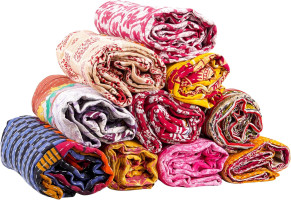 Indian Wholesale Kantha Quilt Lot 5 PCs Tribal Kantha Quilt Vintage Handmade Blanket Patch Kantha Throw Hippie Bohemian Old Saree Made Kantha Rally Twin Assorted