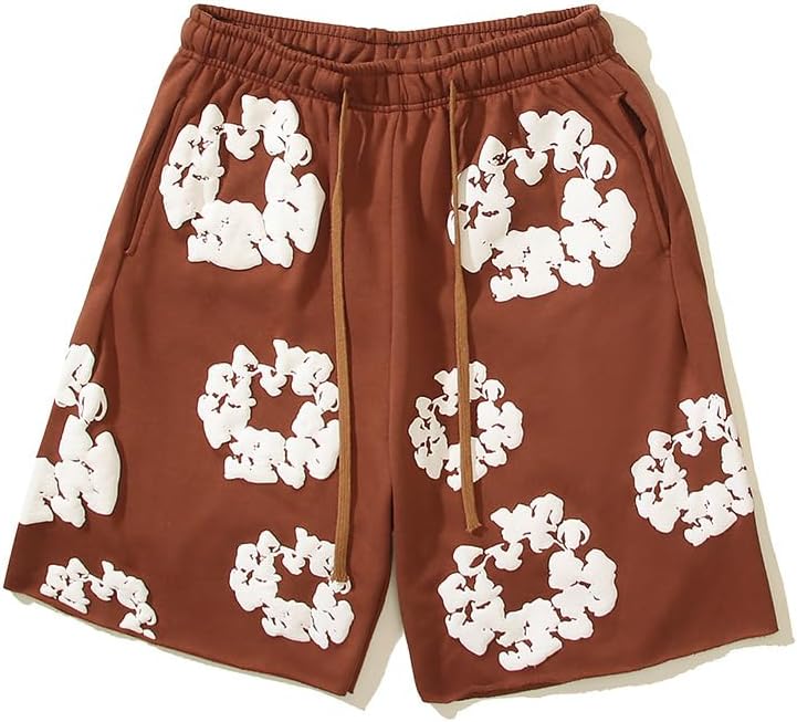 Y2K Men's Shorts Women's Foam Sports Shorts Hip hop Pants Black X-Large