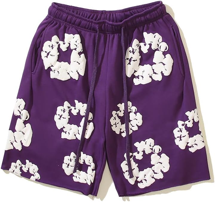 Y2K Men's Shorts Women's Foam Sports Shorts Hip hop Pants Black X-Large