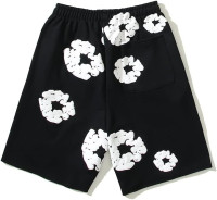 Y2K Men's Shorts Women's Foam Sports Shorts Hip hop Pants Black X-Large
