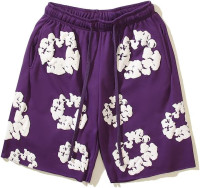 Y2K Men's Shorts Women's Foam Sports Shorts Hip hop Pants Black X-Large