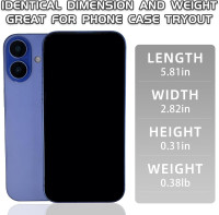 Fake Phone Dummy PropPhone, BlackScreen Decoy PhonePear PhoneNon-Working Phone16 16Pro Max for Kid Play, DisplayPhone Look Like Real Phonepro max16 (16,Ultramarine,Black Screen)