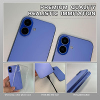 Fake Phone Dummy PropPhone, BlackScreen Decoy PhonePear PhoneNon-Working Phone16 16Pro Max for Kid Play, DisplayPhone Look Like Real Phonepro max16 (16,Ultramarine,Black Screen)