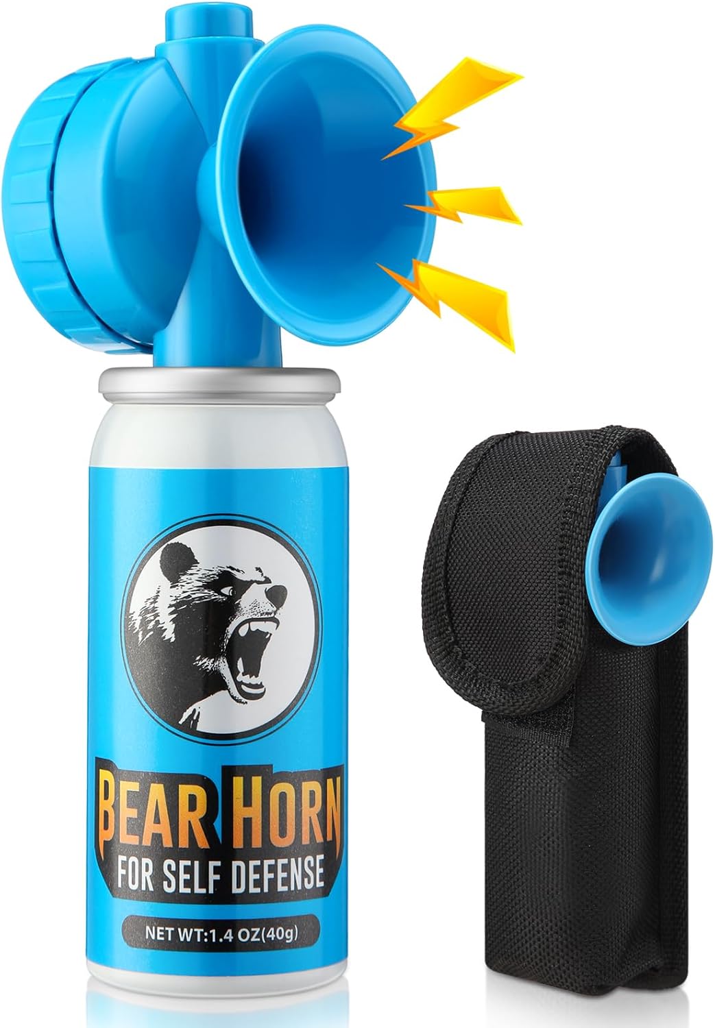 1.4oz Bear Horn Self Defense 123dB Loud Air Horn Audible up to 1/2 Mile Safety Air Horn for Wild Animals Bear Alarm for Hiking Climbing Camping and Outdoor Protection