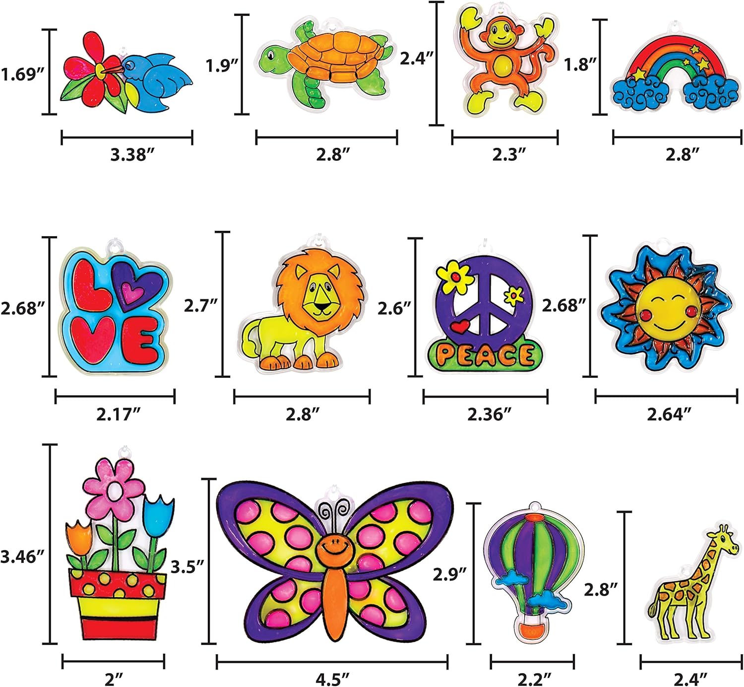 Made By Me Create Your Own Window Art, Paint Your Own Suncatchers, DIY Arts & Crafts Idea, Craft Kits for Kids, Crafts for Kids & Toddlers, Toddler Arts and Crafts