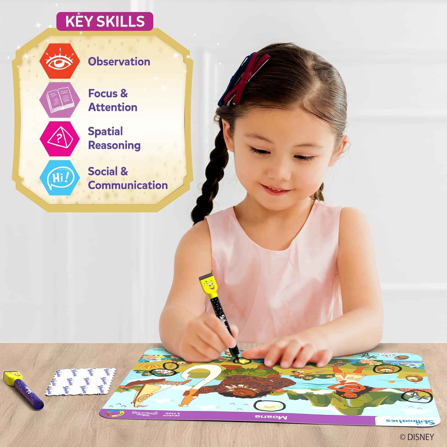 Skillmatics Search and Find Disney Princess Educational Game - Reusable Preschool Learning Activities, Perfect for Toddlers & Kids Who Love Toys, Art & Crafts, Gifts for Boys & Girls Ages 3, 4, 5, 6 2. ⁠Search & Find Disney Princess
