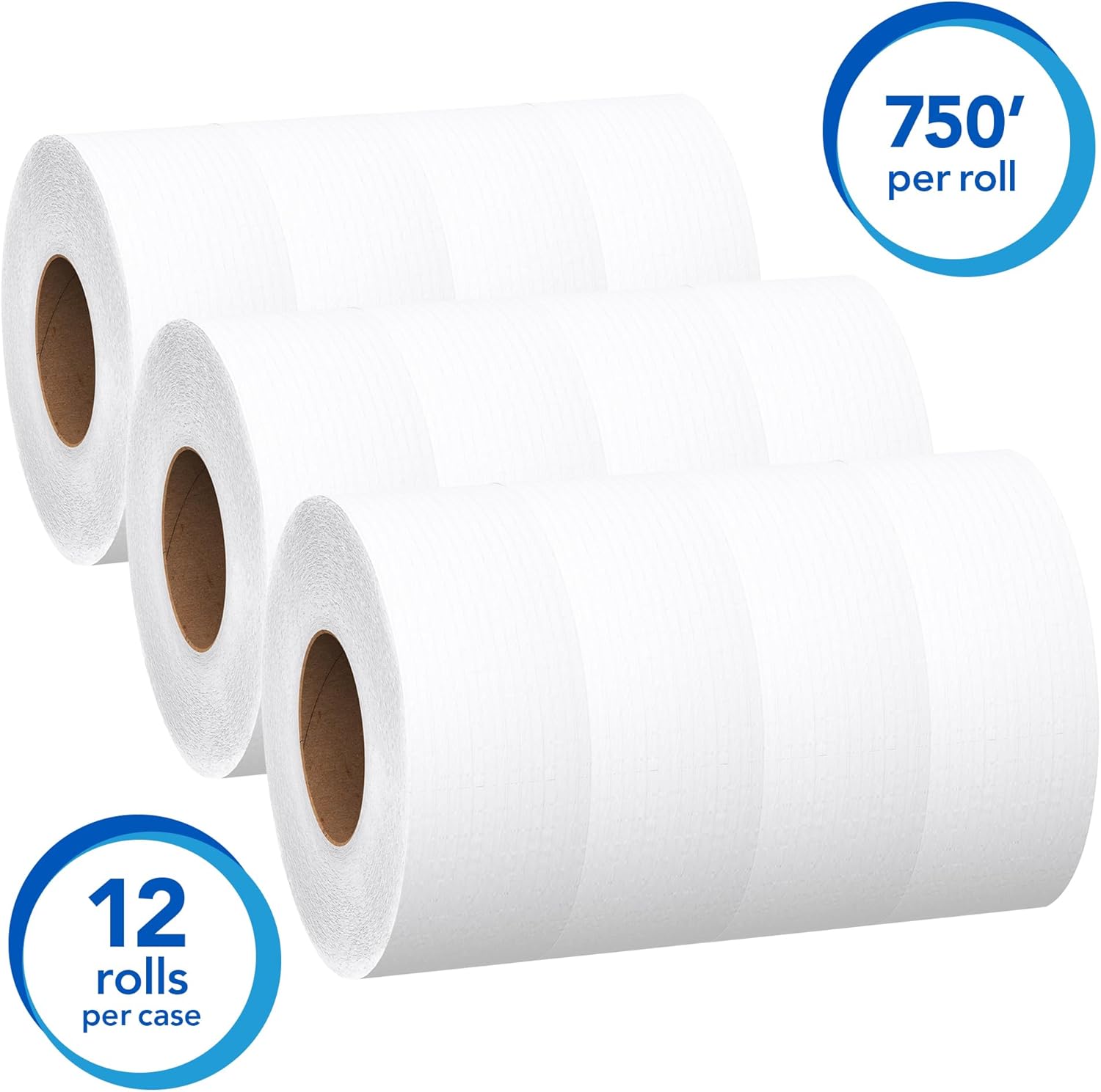 Scott Professional Essential Extra Soft Jumbo Roll Bulk Toilet Paper (07304), 2-Ply, White (12 Rolls at 750' Each, 9,000'/Case)