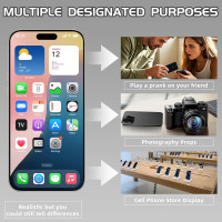 Dummy Fake Phone Model, Looks Like The RealPhone Compatible withPhone 16 Pro Max, for Cellphone Store Display or Send a ToyPhone for Kids (16,Teal, The Screen is Printed with Patterns)