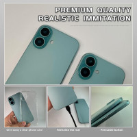 Dummy Fake Phone Model, Looks Like The RealPhone Compatible withPhone 16 Pro Max, for Cellphone Store Display or Send a ToyPhone for Kids (16,Teal, The Screen is Printed with Patterns)