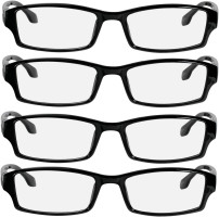 TruVision Readers Reading Glasses, Comfort Spring Hinges for Men and Women, 9501HP 01h-4-black 1.0 x