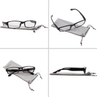 TruVision Readers Reading Glasses, Comfort Spring Hinges for Men and Women, 9501HP 01h-4-black 1.0 x