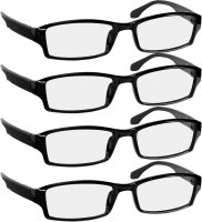 TruVision Readers Reading Glasses, Comfort Spring Hinges for Men and Women, 9501HP 01h-4-black 1.0 x