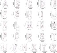 LiQunSweet 26 Pcs Letter Alphabet Metal Alloy Loose Beads for Women Men Initial Jewelry Making DIY Craft Supplies - 10x3mm Alloy Letter Platinum Color