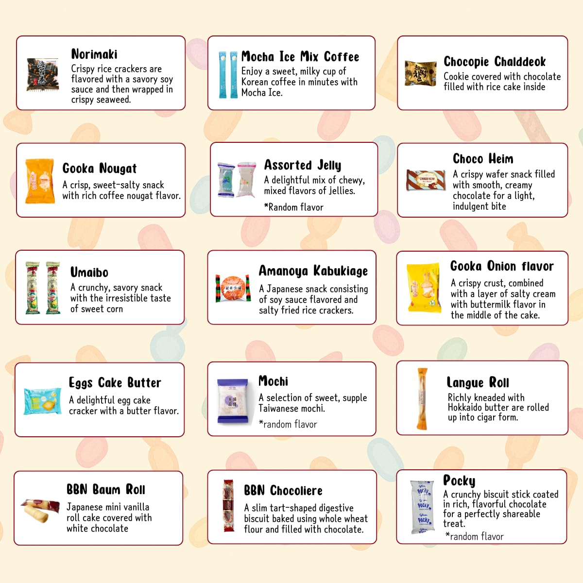 Asiatic Dishes Japanese and Korean Snack Box – 32 Count Variety Pack with Ramen, Drink, Cookies, Chips, Crackers, Coffee Mix – Snacks from Korea, Japan, China, Vietnam – Gift or Care Package for All Ages